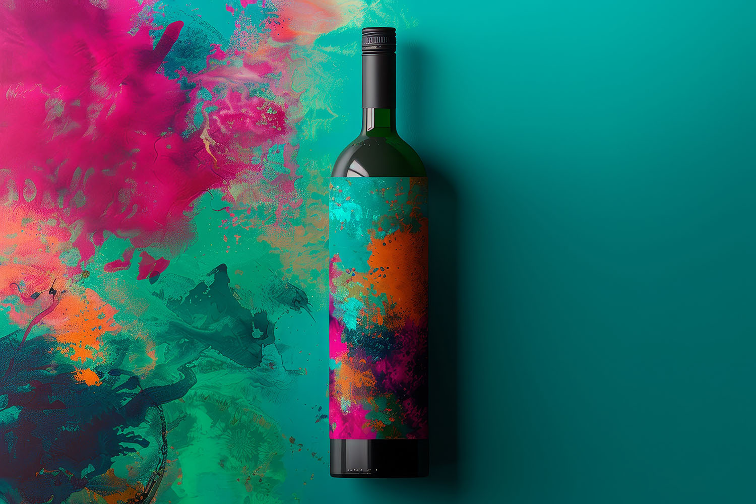 A creative wine bottle label not branded
